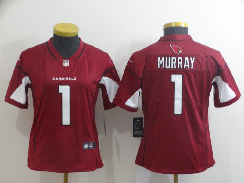 Women Arizona Cardinals #1 Murray Red Nike Vapor Untouchable NFL Jerseys